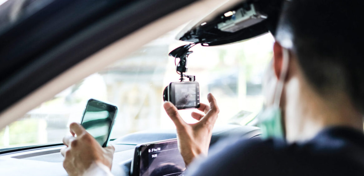 fleet manager installing a dash cam